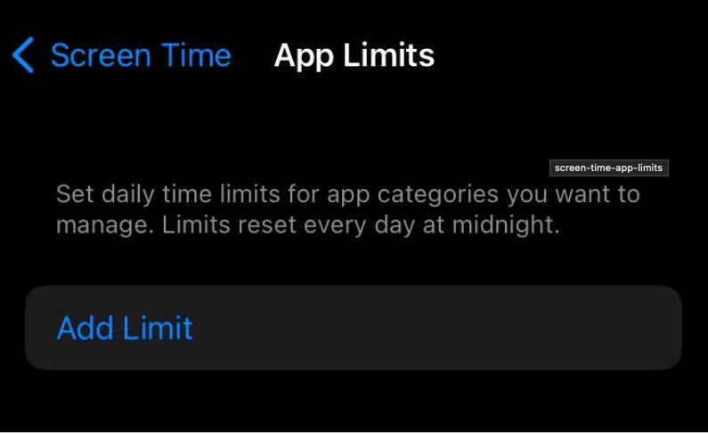 App limits