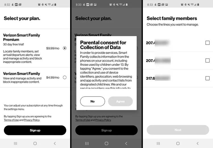 Verizon Parental Controls - Onay Sözleşmesi