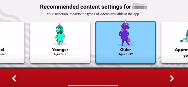 Control parental de Youtube - ajustes de contenido 