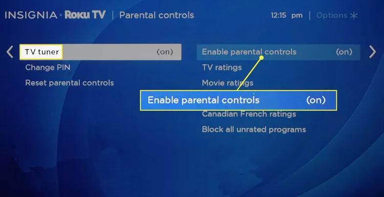 Enable Parental Controls