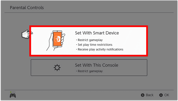 Pilih Atur dengan Perangkat Cerdas Nintendo Parental Controls