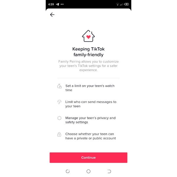 Mantenga TikTok apto para familias