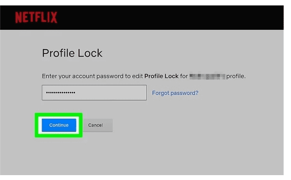 Netflix Parental Control - Profile Lock