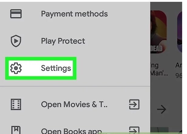Amazon Parental Control - settings icon
