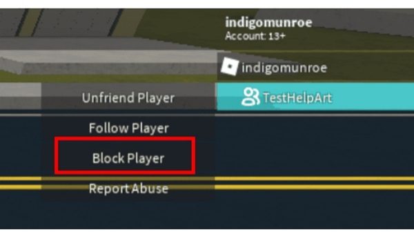 Roblox parental controls - Blcok player