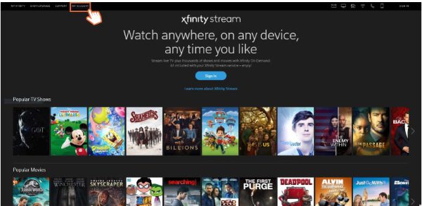 Xfinity 電視家長監護