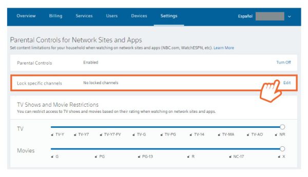  lock specification channels