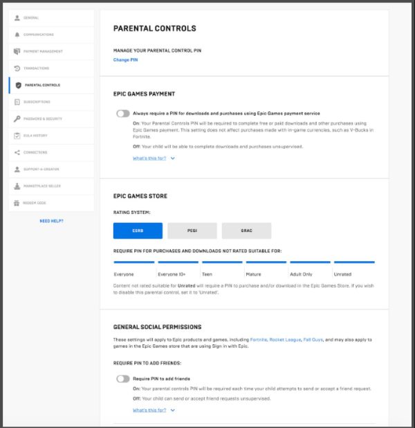 Configuration de l&#39;application de contrôle parental Epic Games - placez vos restrictions parentales