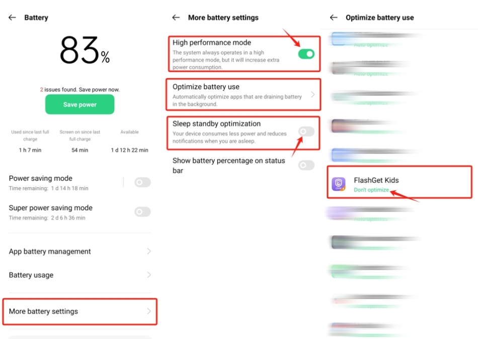 OppO einstellungen batterie