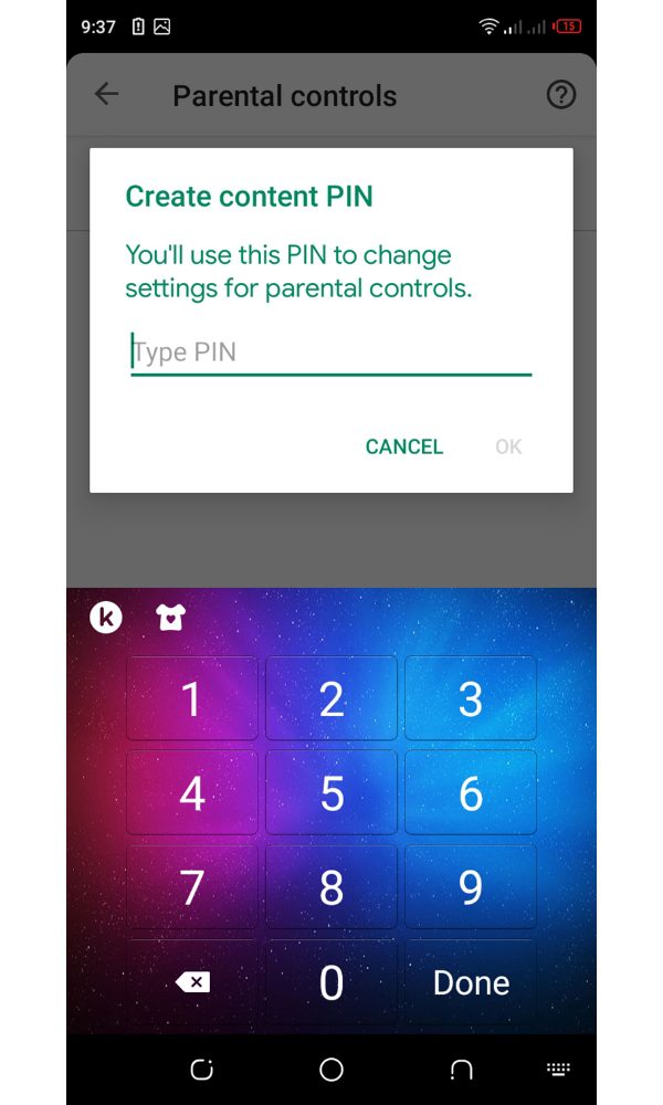 create a PIN