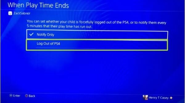 set time on the PlayStation 4