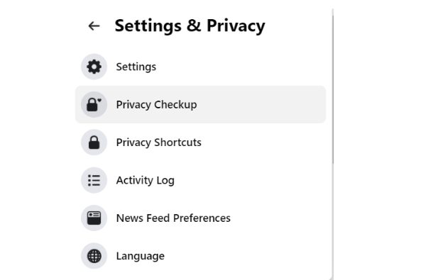 Facebook parental controls - Access the Privacy Checkup