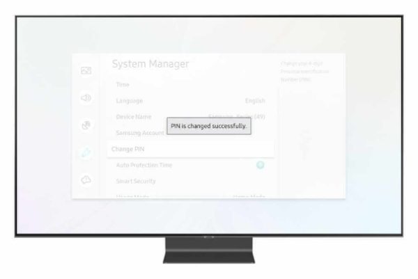 измените или установите PIN-код на своем Samsung Smart TV
