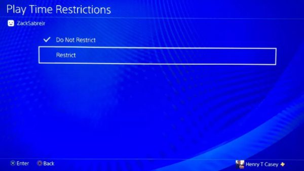 ställ in tidsgränser på PlayStation 4