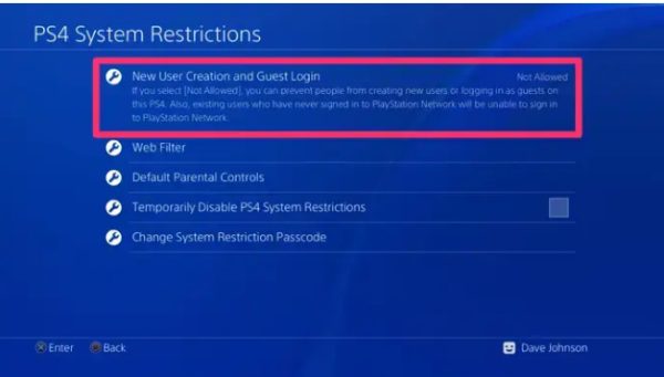 Controles parentales de PS4 para principiantes