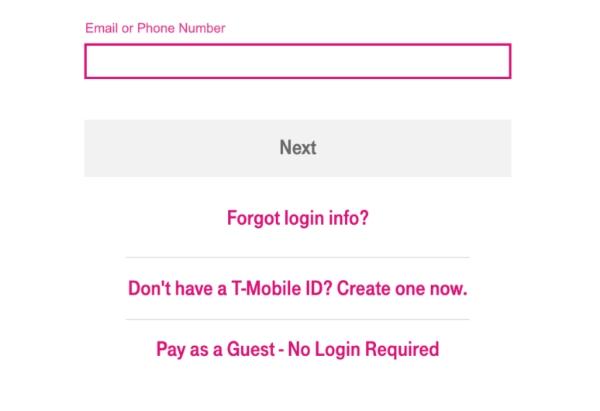 T-Mobile parnetal control - E-mail or Phone Number