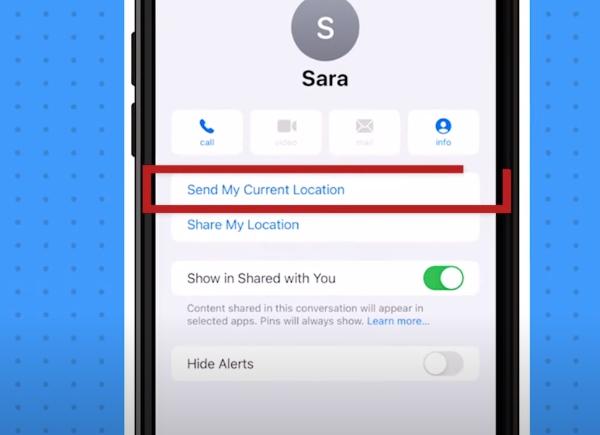 How to share live location - send my current location