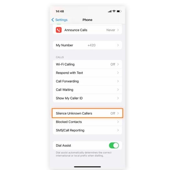 Silence unknown callers