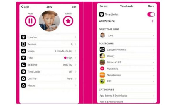 T-Mobile föräldrakontroller - FamilyMode Skärmtidskontroll