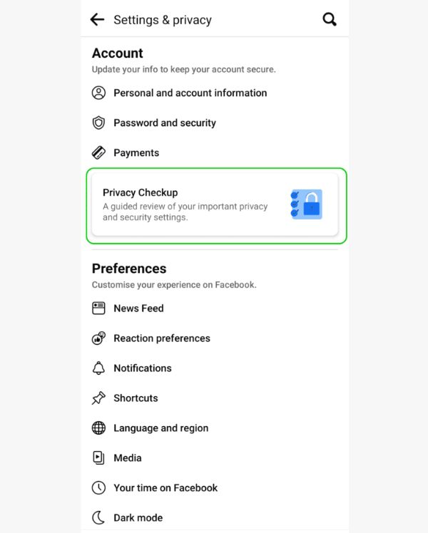 Move to the privacy section and select the parental control option