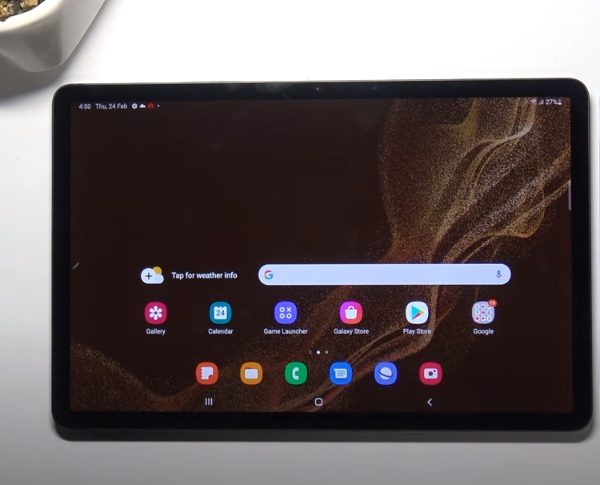 Layar beranda Samsung Galaxy tab
