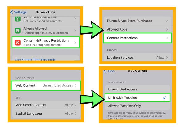 Block Snapchat on browser with Screen Time