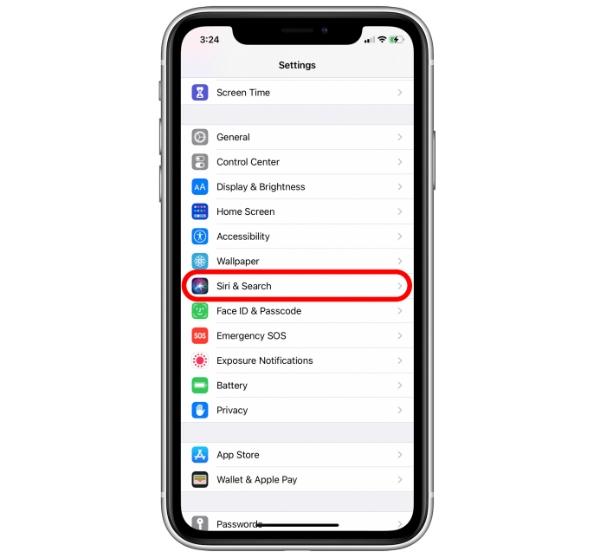 kako sakriti aplikaciju na iPhoneu - Siri i Search