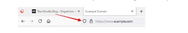 How to block websites on firefox -Tap the Shield icon 