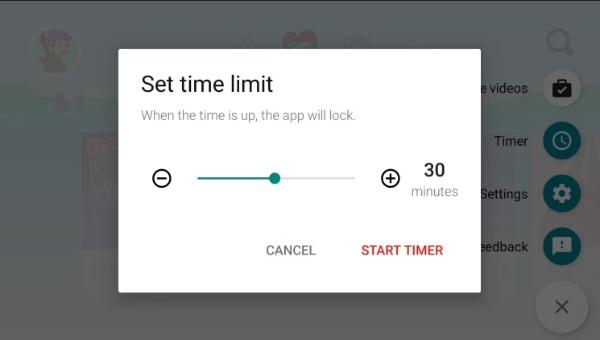 Parental controls on Youtube - set time limit