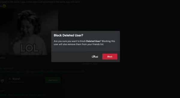 block a user on Discord