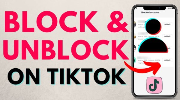 bloquear/desbloquear no TikTok