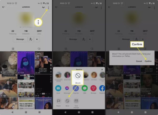 block someone on TikTok