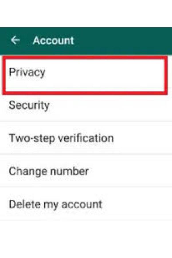 Trova l&#39;opzione Privacy