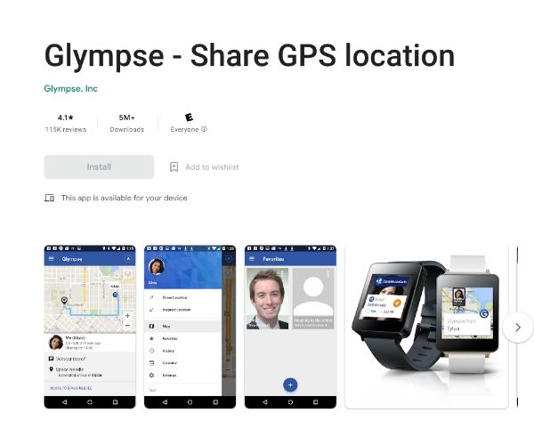 Glympse - Partager emplacement GPS