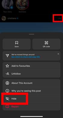 Hide a Certain Post Instagram