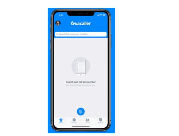 TrueCaller アプリを開きます