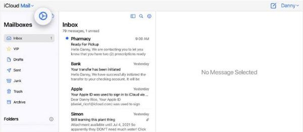 blocca la posta elettronica di iCloud su Mac
