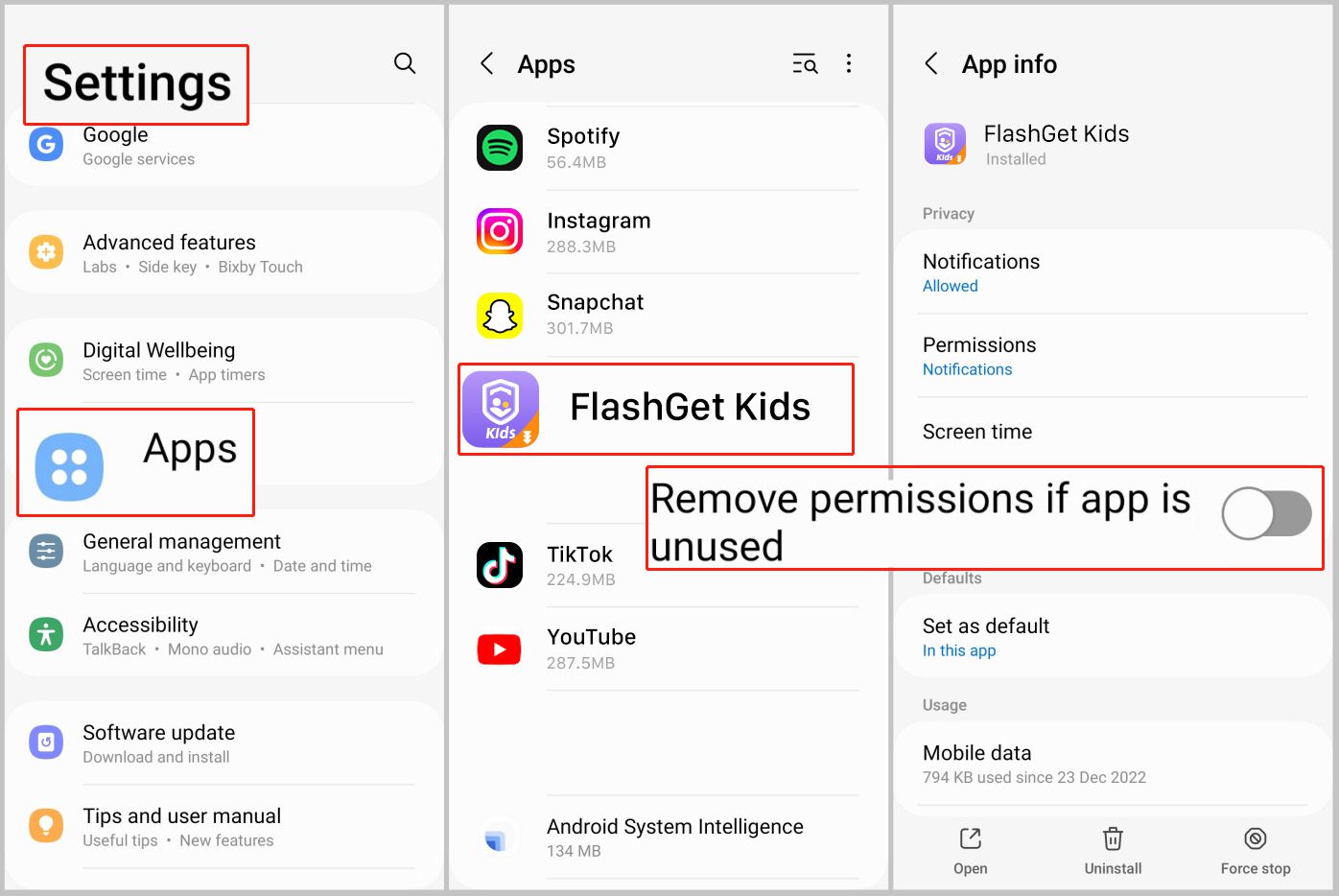 12982778207771 Remove permissions if app is unused