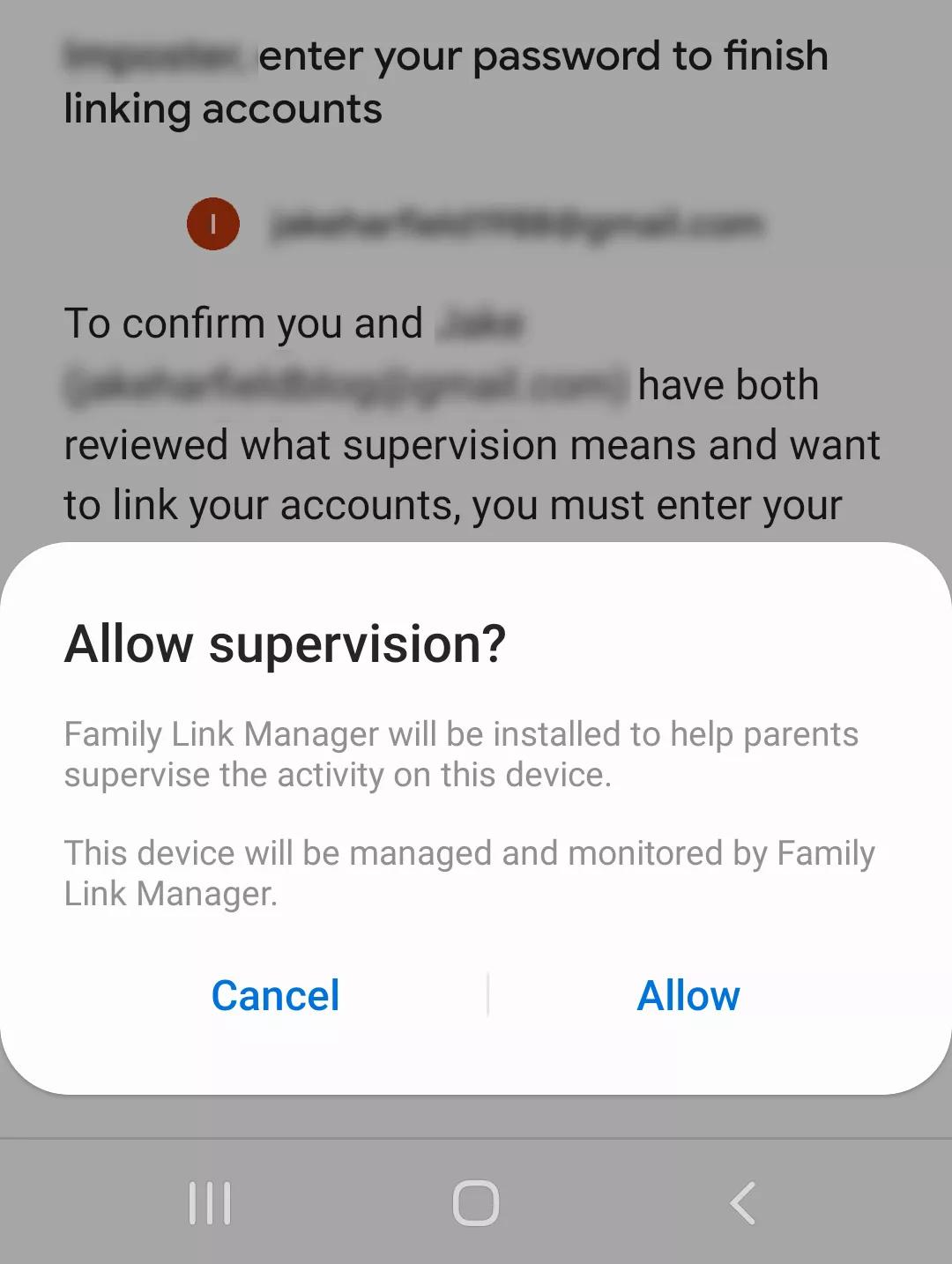 Allow supervison