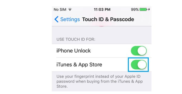 mengunci aplikasi di iPhone dengan Touch ID