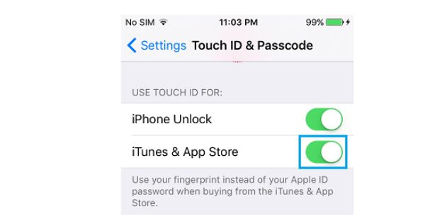 uzamknout aplikace na iPhone pomocí Touch ID