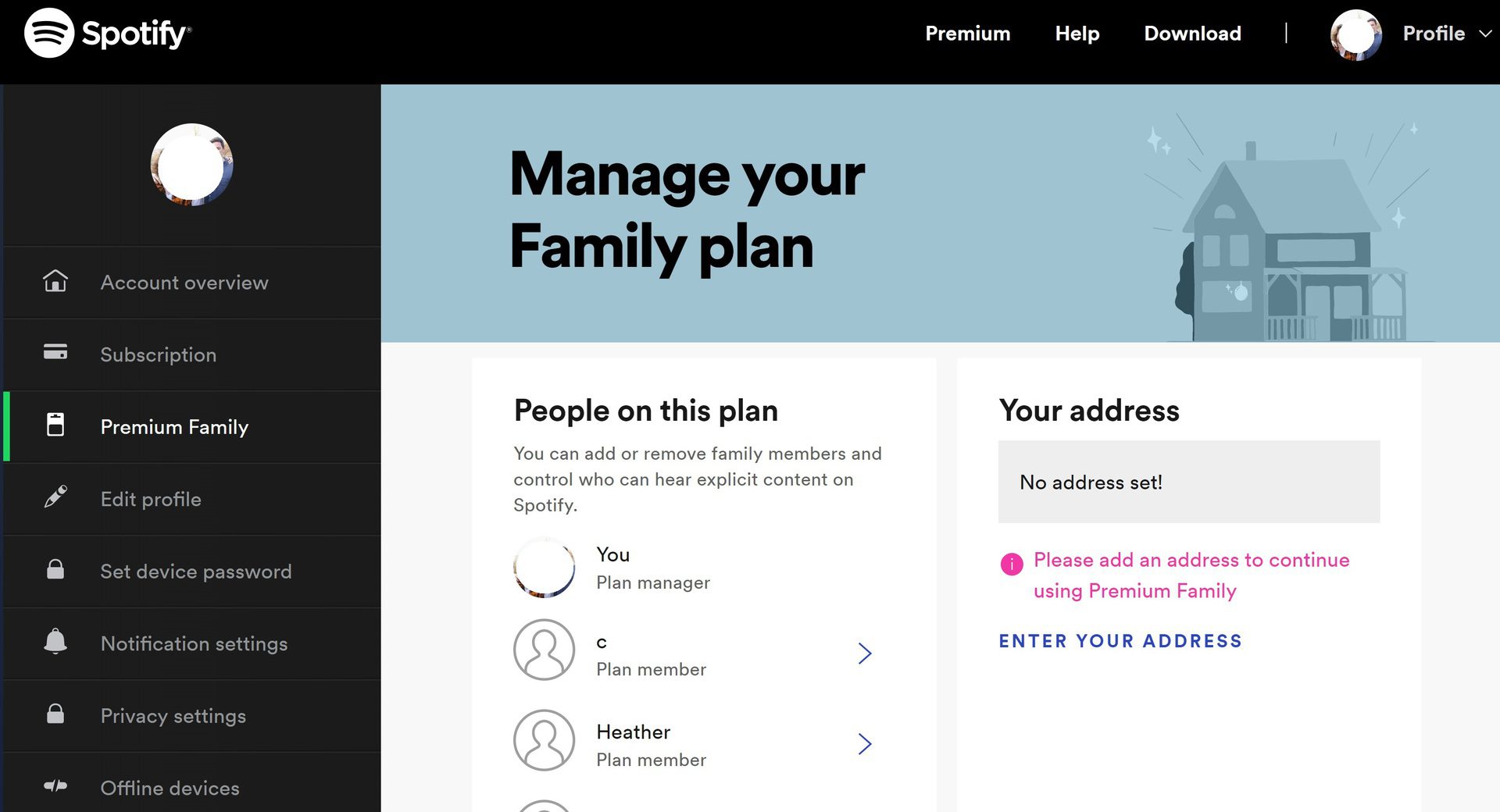 Spotify parental controls -  Manage your family plan