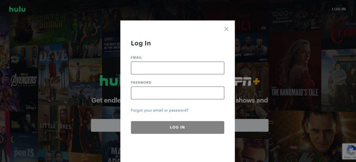 Inicio de sesión de Hulu bloqueado - Visita hulu.com