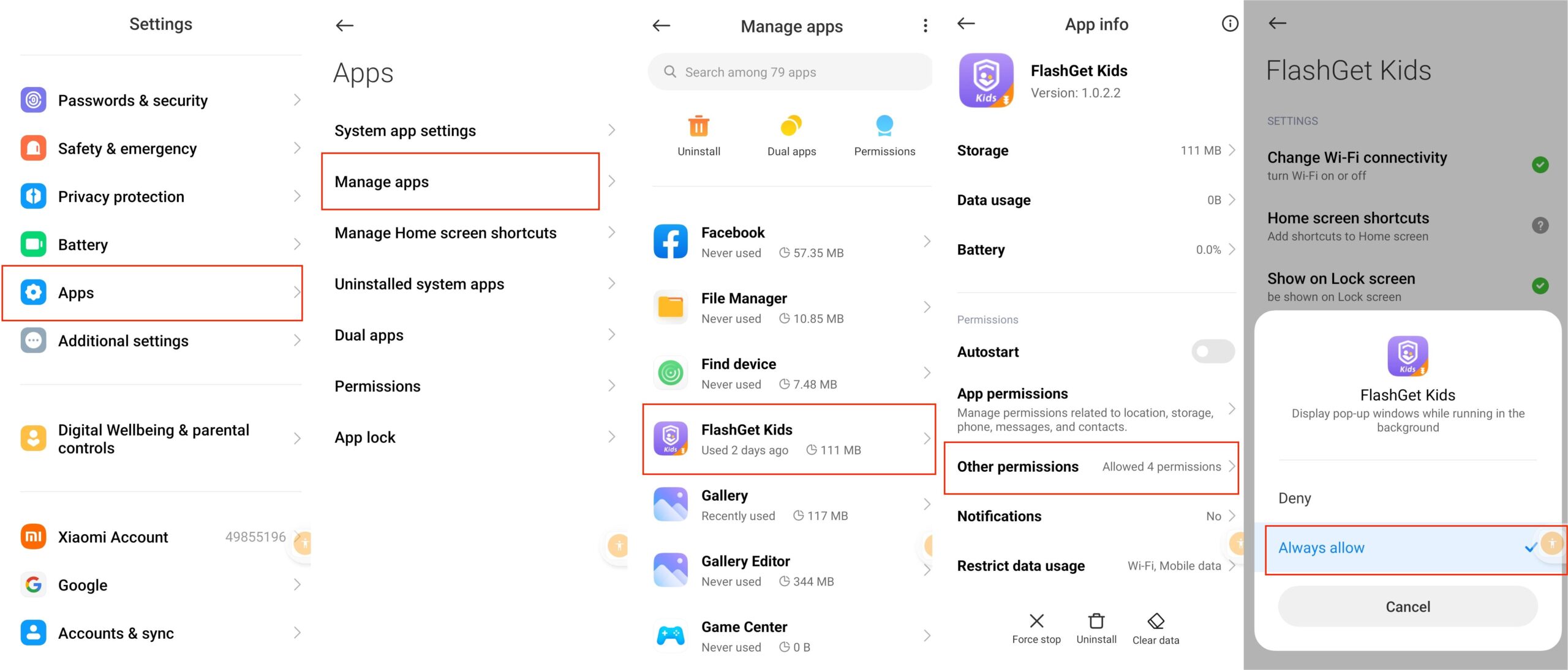 Xiaomi-settings
