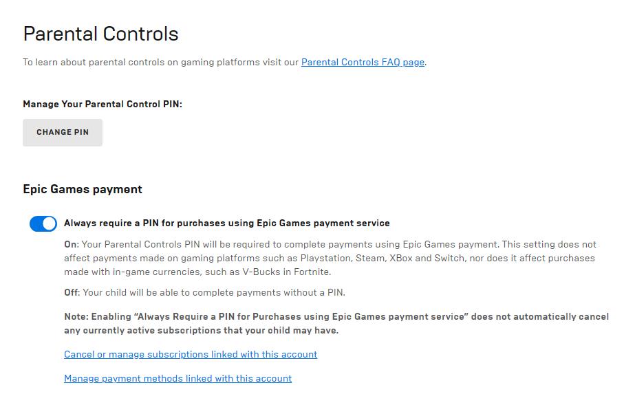 How to set up Parental Controls for the Epic Games Store - Epic Accounts  Support