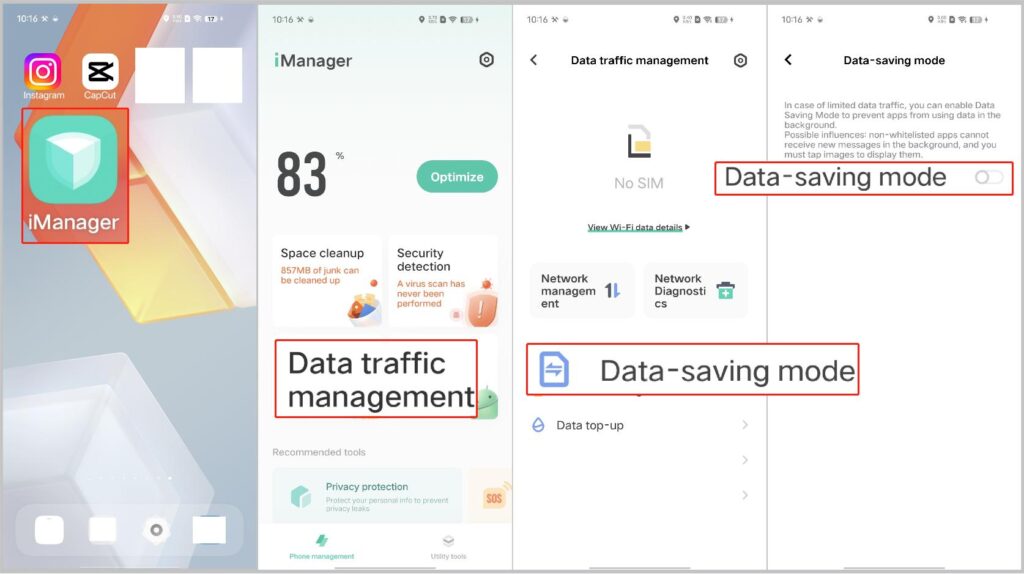 Cara agar FlashGet Kids tetap berjalan di latar belakang perangkat vivo - Mode hemat data