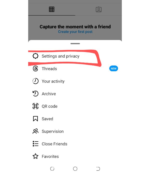 Head to Settings and privacy