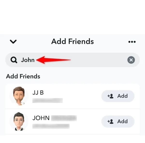 Le nom d&#39;utilisateur Snapchat n&#39;apparaîtra pas sur votre barre de recherche