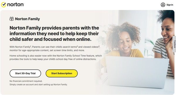 Norton family on sale parental control