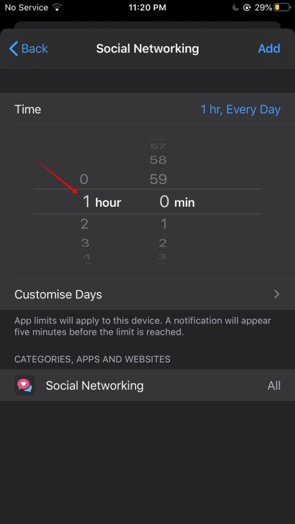 How to block apps on iphone-time limit